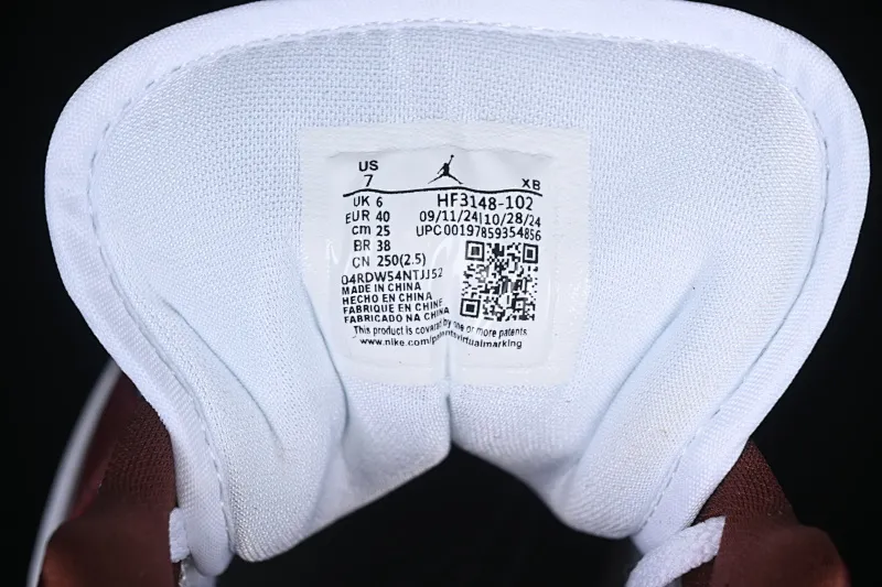 All categories Air Jordan Jordan series basketball shoes Air Jordan 1 Low Air Jordan 1 Low AJ1 Joe 1 white wine red low-top cultural casual sneakers HF3148-102